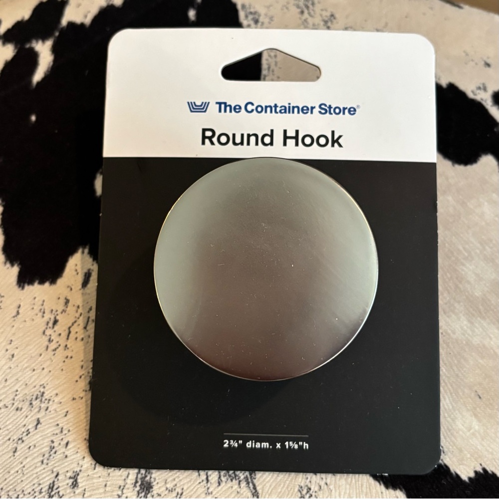 NWT The Container Store Brushed Nickel Oversized Hook